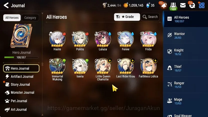 Epic Seven Accounts Global Unverif|Best Starter|3ML(LRK,LQCharlotte,Fa image 6
