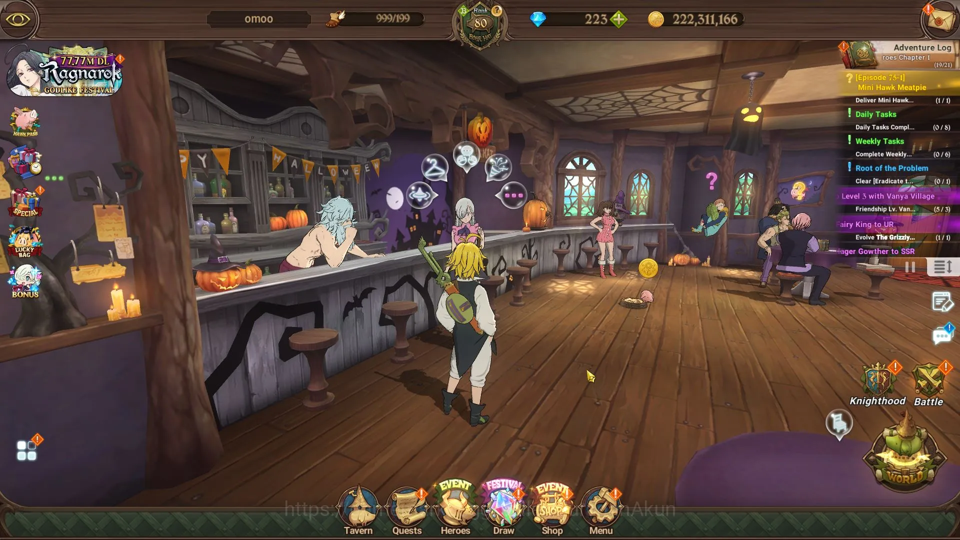 The Seven Deadly Sins: Grand Cross Accounts Midgame Global|3,6M CC|2LR+6UR+Solev and Eminance 2