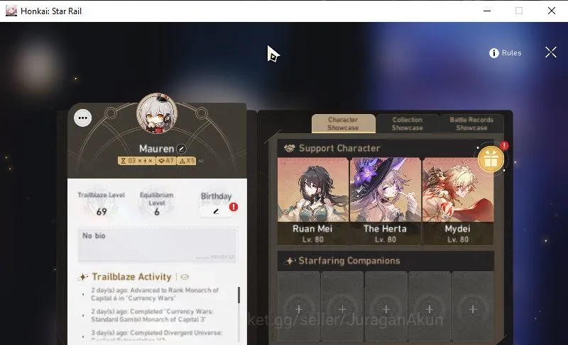 Honkai Star Rail Mid Game ASIA|TL 69|13 Limited|[Firefly,The Herta,Acheron,S image 1