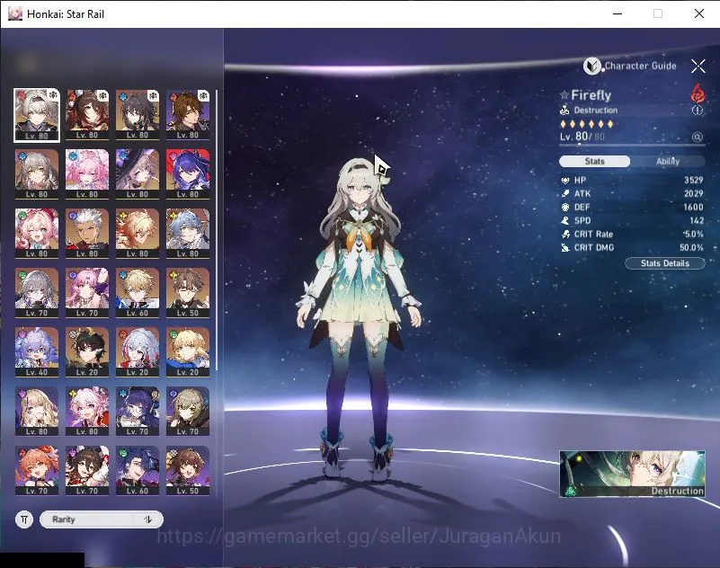 Honkai Star Rail Accounts Mid Game ASIA|TL 69|13 Limited|[Firefly,The Herta,Acheron,Sunday]+Sign,Cyrene,Hyacine Etc|MC 2