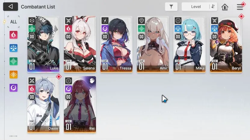 Chaos Zero Nightmare Accounts GLOBAL Lv05|Starter ACC 1 SSR(Luke) 7SR(Tressa,Amir,Selena,Nia,etc)|LogStove|CheckSS(CZN969)