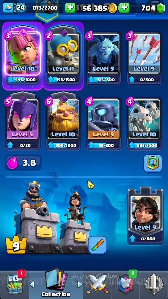 Clash Royale Accounts Starter Lvl 24 | Trophy 3577 | KTL 9 | Card 68 | 2 EVO, 2 Legend, 18 Epic, 24 Rare, 26 Common | 704