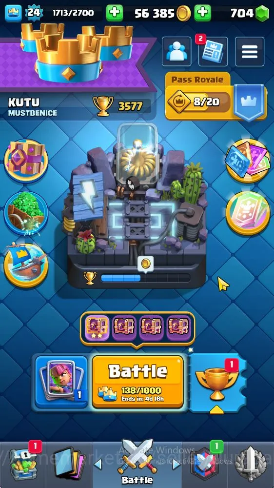 Clash Royale Accounts Starter Lvl 24 | Trophy 3577 | KTL 9 | Card 68 | 2 EVO, 2 Legend, 18 Epic, 24 Rare, 26 Common | 704 2
