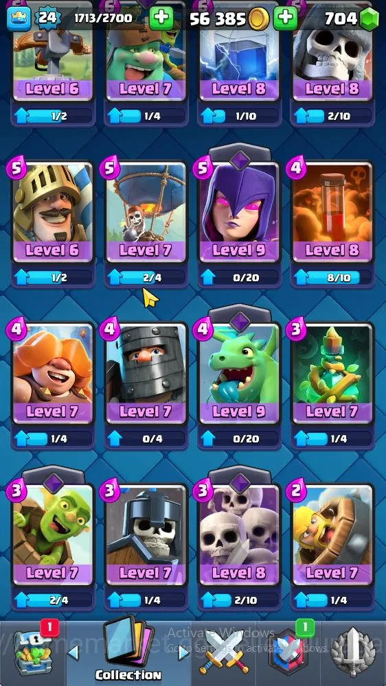 Clash Royale Accounts Starter Lvl 24 | Trophy 3577 | KTL 9 | Card 68 | 2 EVO, 2 Legend, 18 Epic, 24 Rare, 26 Common | 704 5