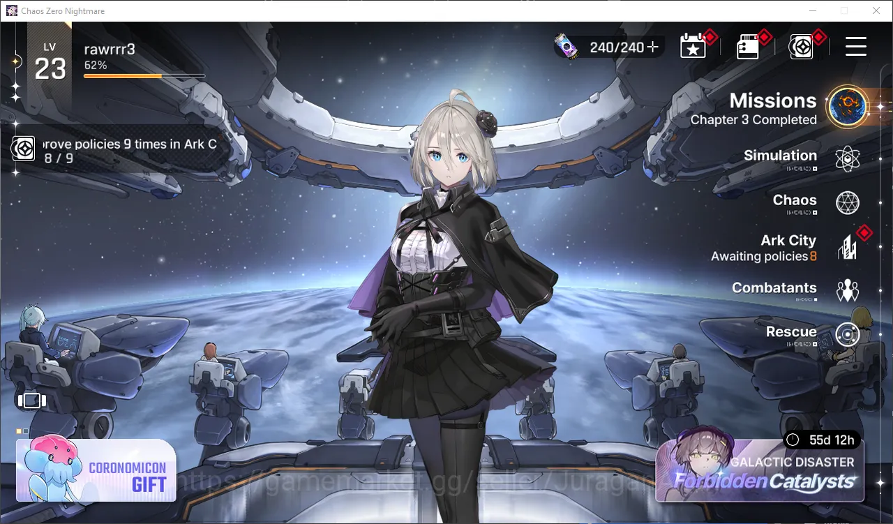 Chaos Zero Nightmare Accounts GLOBAL Lv23| 5k Crystals| Starter 3 SSR (Yuki+Sign, Renoa, Meilin) + 67 Rescue Anchor |Log 2