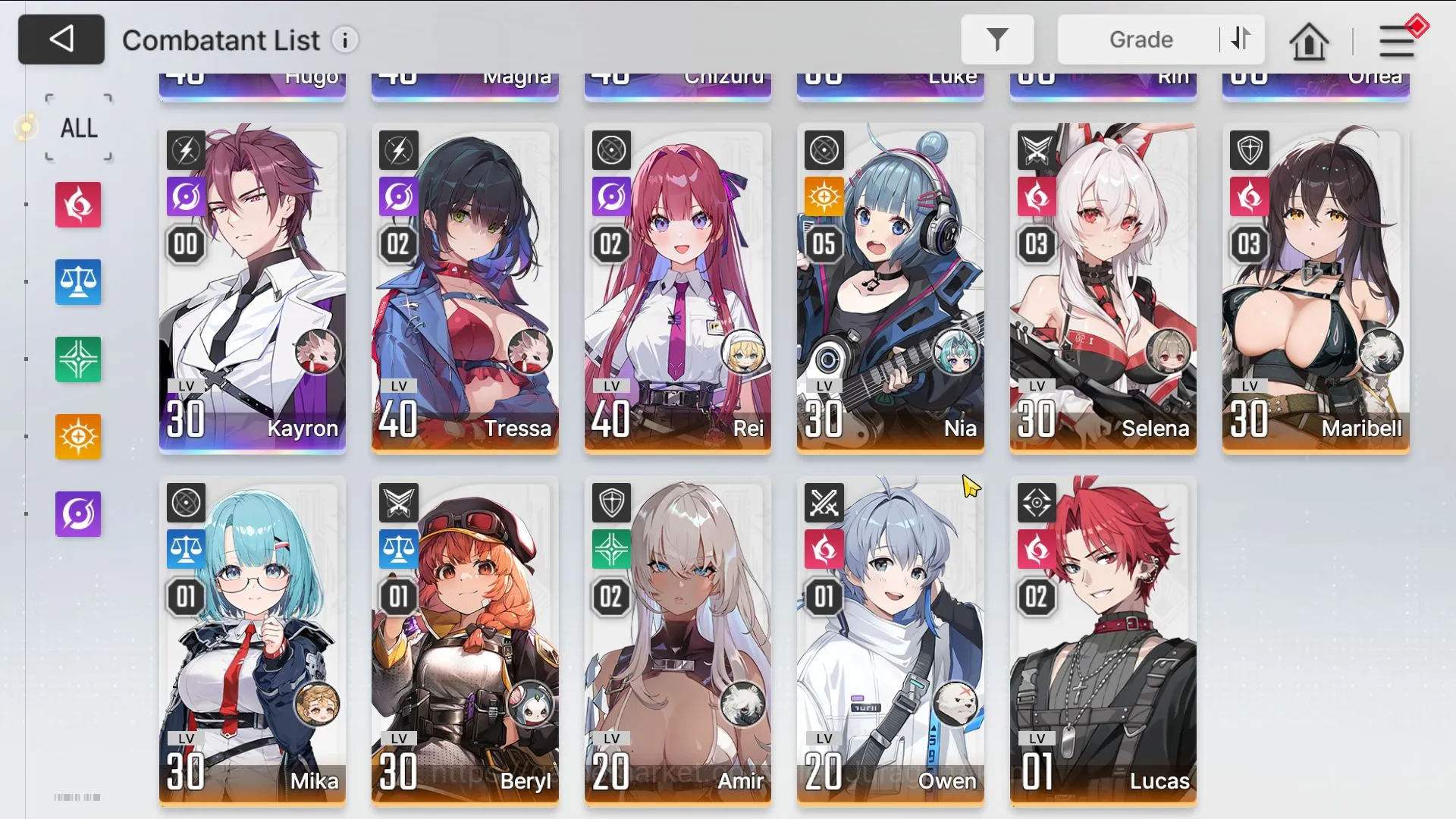 Chaos Zero Nightmare Accounts GLOBAL Lv35|7SSR (Chizuru+Sign,Hugo M1,Rin)10SR(Nia M5,Selena M3)|1,6K Crystal|Stove(CZN1469) 6