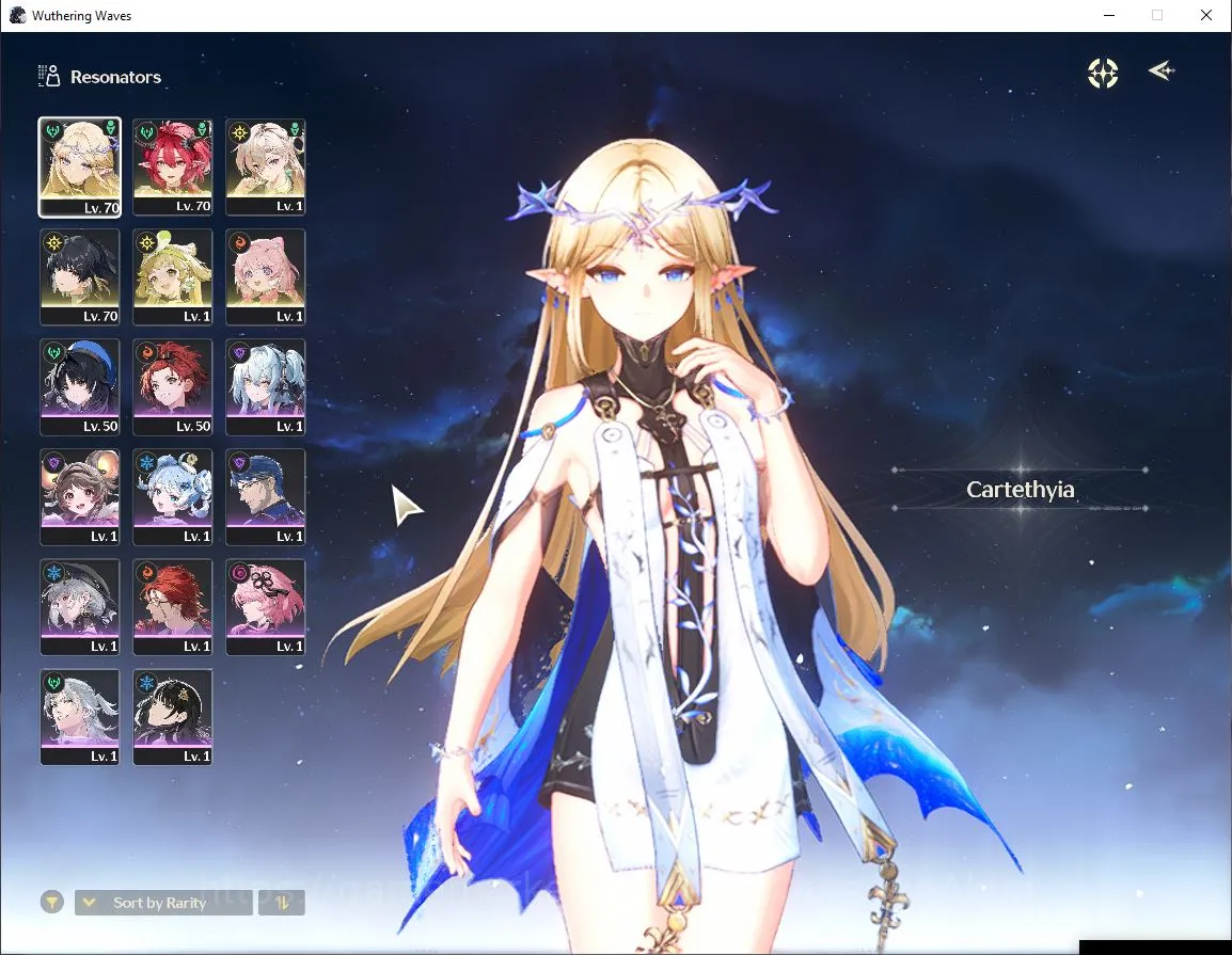 Wuthering Waves Accounts Mid-Game EU | UL 46 | 3 Limited | Cartethyia+Sign,Ciaccona+Sign,Lynae | DB LV26 | Female MC | Log 2
