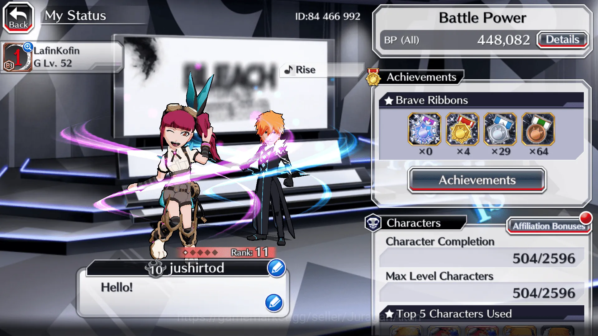 Bleach: Brave Souls Accounts [GLOBAL]|12k Orb|5 Char 5/5[Trio TYWB25(Uryu,Renji image 5
