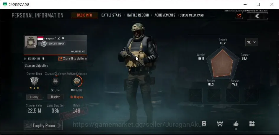 Arena Breakout Mid-Tier [MOBILE] Lv30|SV 22M|CV 18M|Ready Raid|KOI-LR DMR, image 1