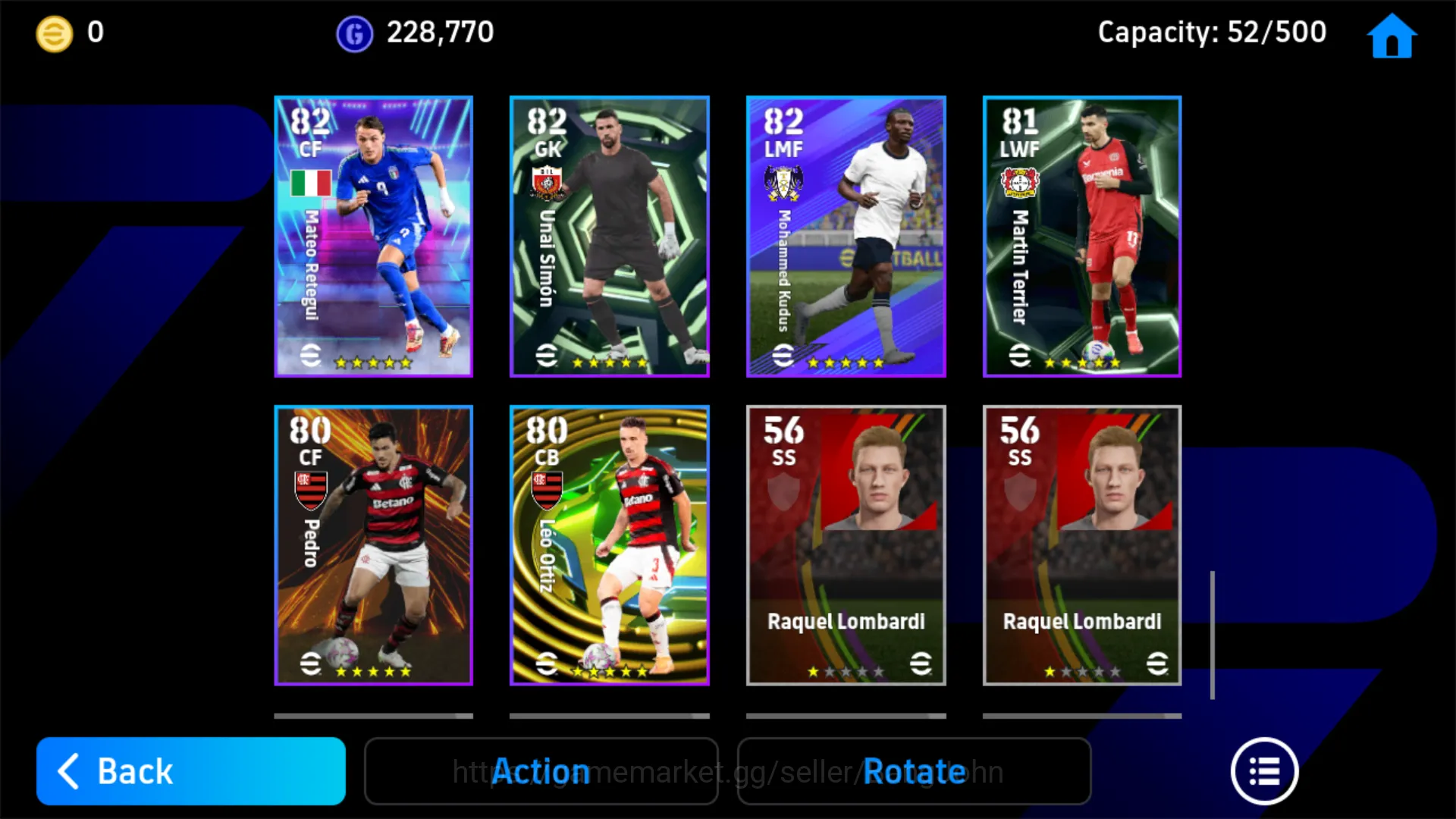 eFootball Accounts Others Power 3163 | paul scholes | lionel messi showtime | marcus thuram | franz beckenbauer | oliver 10