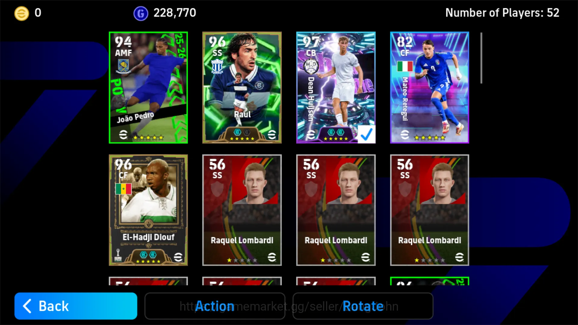 eFootball Accounts Others Power 3163 | paul scholes | lionel messi showtime | marcus thuram | franz beckenbauer | oliver 3