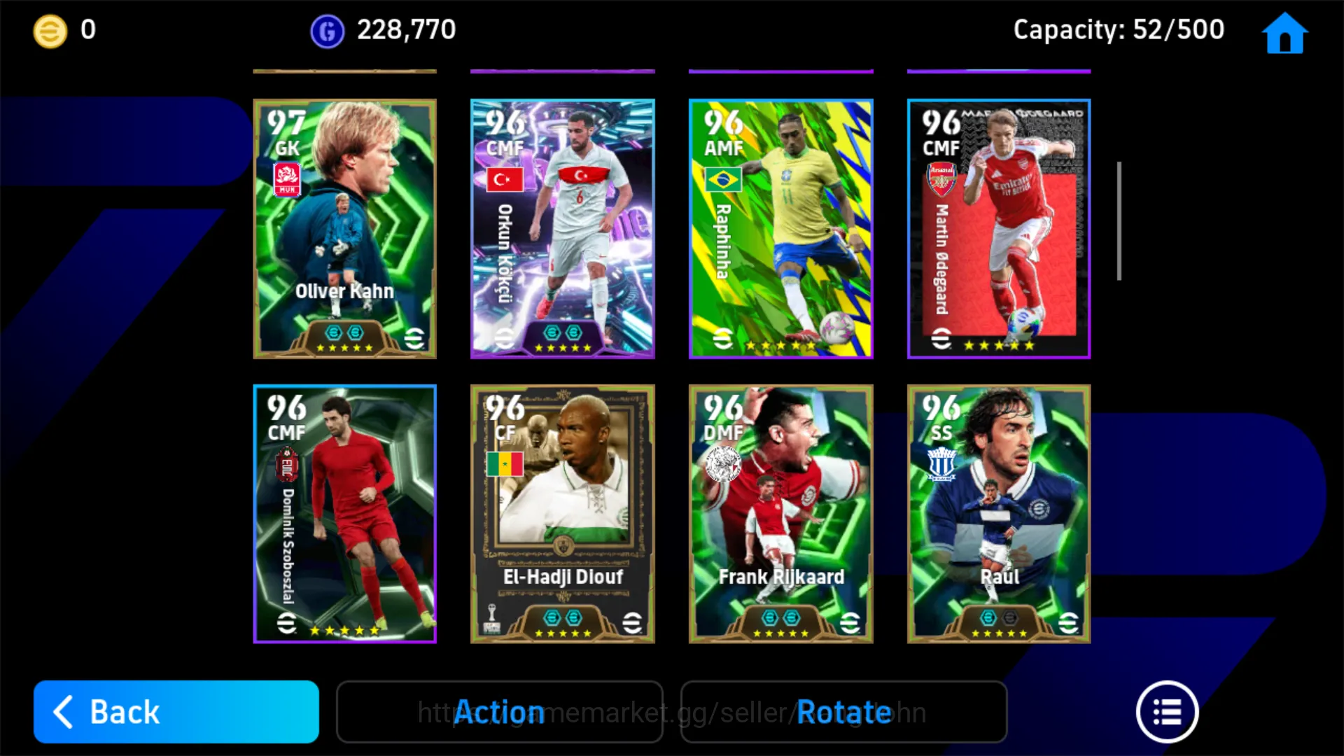 eFootball Accounts Others Power 3163 | paul scholes | lionel messi showtime | marcus thuram | franz beckenbauer | oliver 6