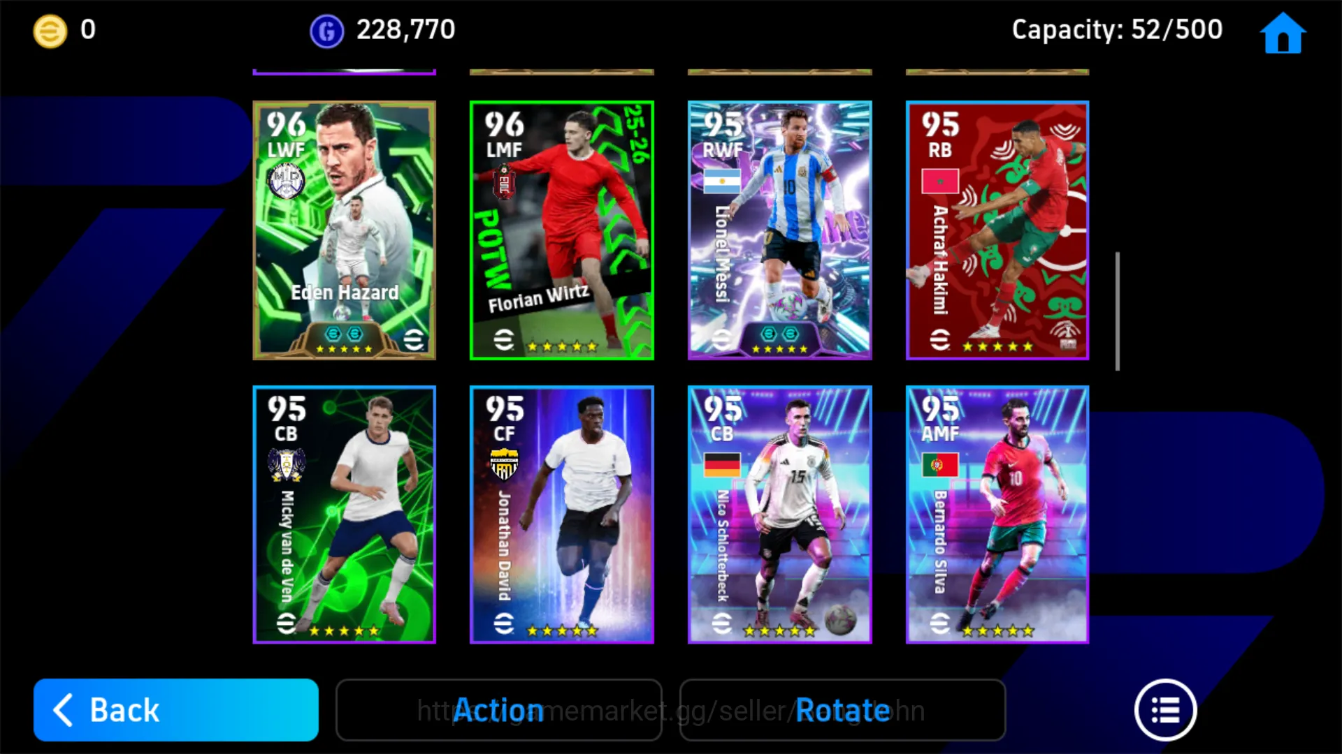 eFootball Accounts Others Power 3163 | paul scholes | lionel messi showtime | marcus thuram | franz beckenbauer | oliver 7