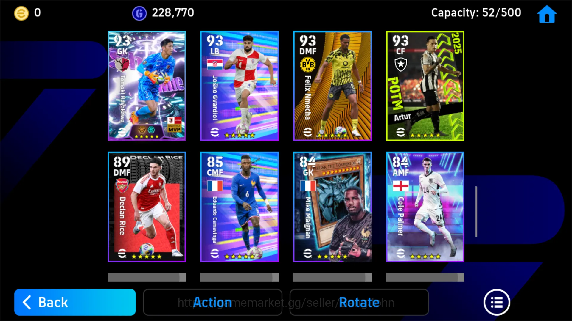 eFootball Accounts Others Power 3163 | paul scholes | lionel messi showtime | marcus thuram | franz beckenbauer | oliver 9