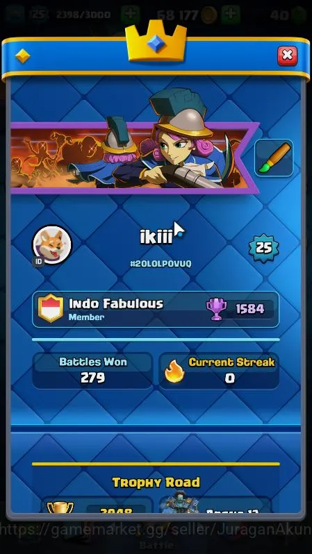 Clash Royale Accounts Lvl 25|Trophy 3948|KTL 9|Limited Skin|Card 78|3 EV image 3