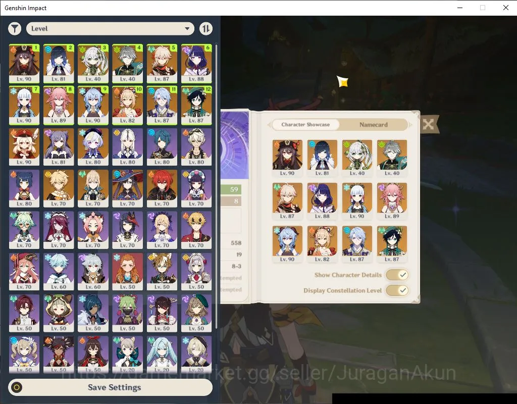 Genshin Impact Accounts Mid Game ASIA|AR 59|13 Limit+ 6[5 Star Weapon]|[HuTao 2