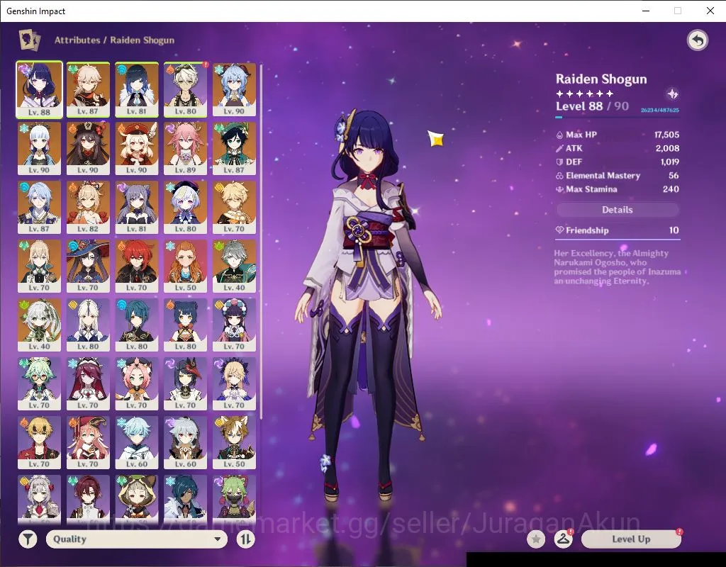 Genshin Impact Accounts Mid Game ASIA|AR 59|13 Limit+ 6[5 Star Weapon]|[HuTao 3
