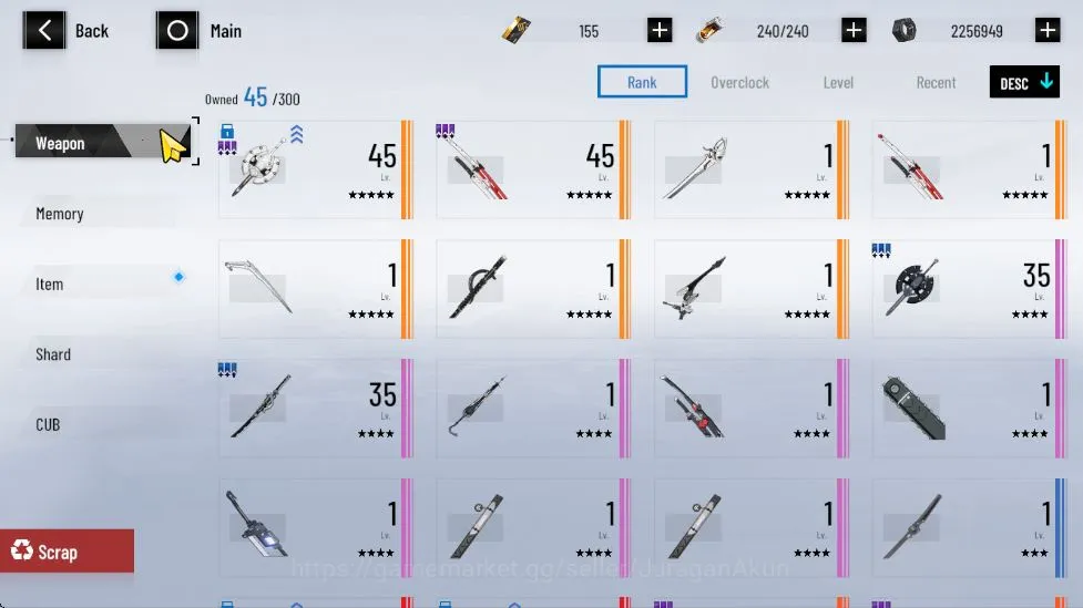 Punishing: Gray Raven Accounts End-Game ASIA| Nanami Startrail+Sign, Lucia CW+Sign, Lilith DM+Sign. Feral, Lucia Pyro | 2 S 3
