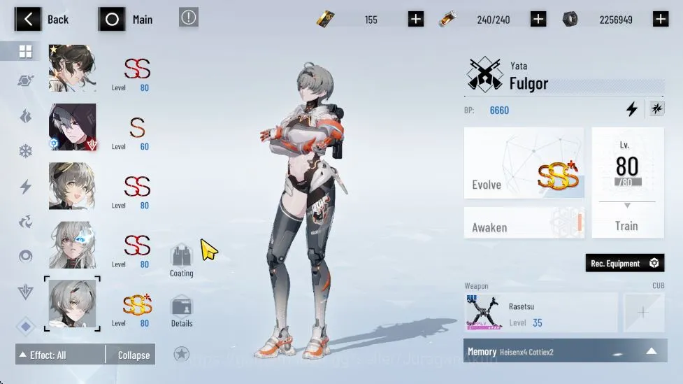 Punishing: Gray Raven Accounts End-Game ASIA| Nanami Startrail+Sign, Lucia CW+Sign, Lilith DM+Sign. Feral, Lucia Pyro | 2 S 4