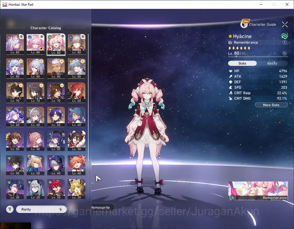 Honkai Star Rail Accounts Mid Game ASIA|TL 65|11 Limited |Castorice+Sign,Hyacine+Sign,Cyrene,Sunday,Robin,Black 3