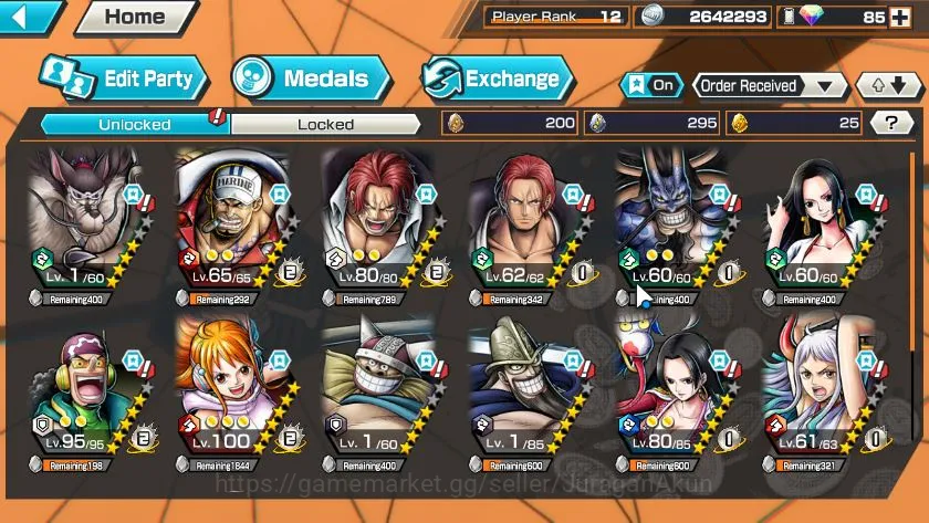 One Piece Bounty Rush Accounts Global|5 META EX|Admiral Sakazuki,Divine Shanks,FR image 3