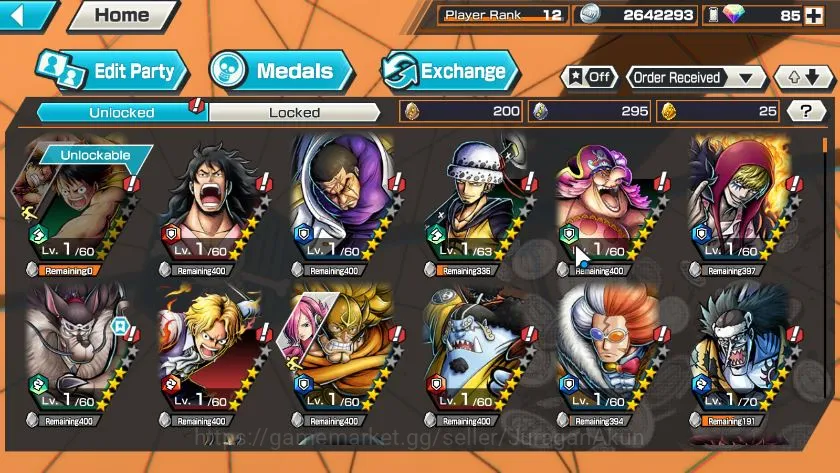 One Piece Bounty Rush Accounts Global|5 META EX|Admiral Sakazuki,Divine Shanks,FR image 5