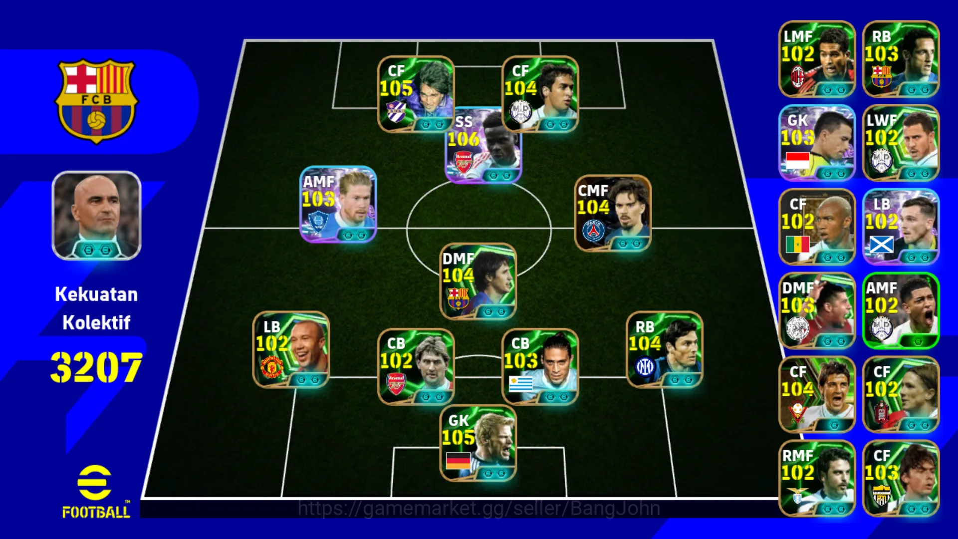 Power 3207 | Saka Show time , Vitinha Balon Dor , Edmilson Epic db , Emil Audero Show time , Stefano Fiore , Okhan , Zanetti EFB487B eFootball Others Power 3207 | Saka Show time , Vitinha Balon Dor , image 1