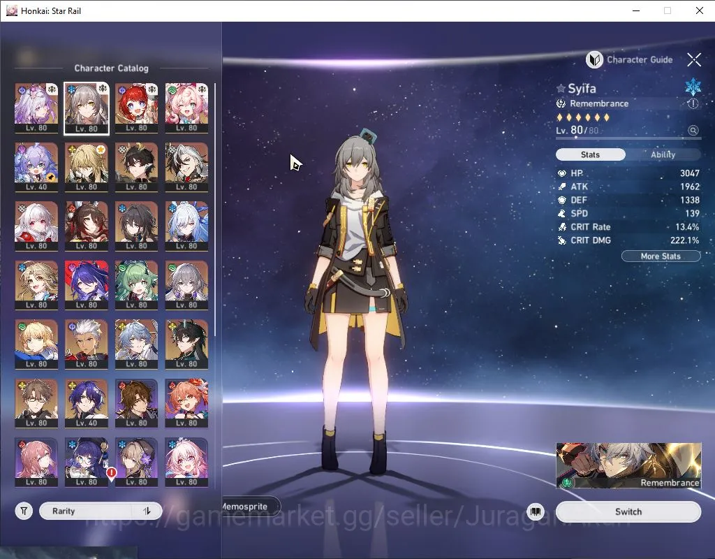 Honkai Star Rail Accounts End Game ASIA|TL 70|16 Limited |Acheron+Sign,Castorice+Sign,3B+Sign,JingliuE1,Etc|MC 3