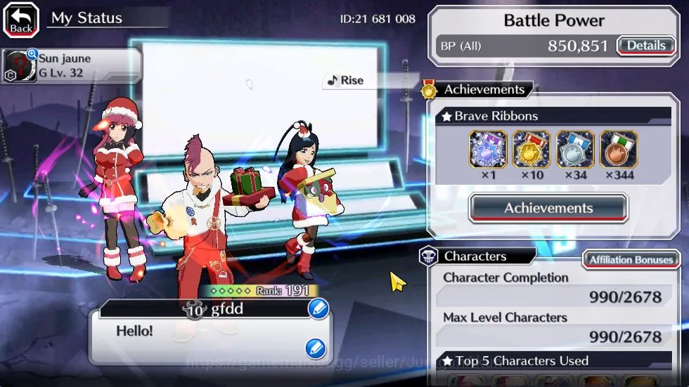 Bleach: Brave Souls Accounts GBL|50K Orbs+Senkaimon Quest|Santa Society(Giselle image 2