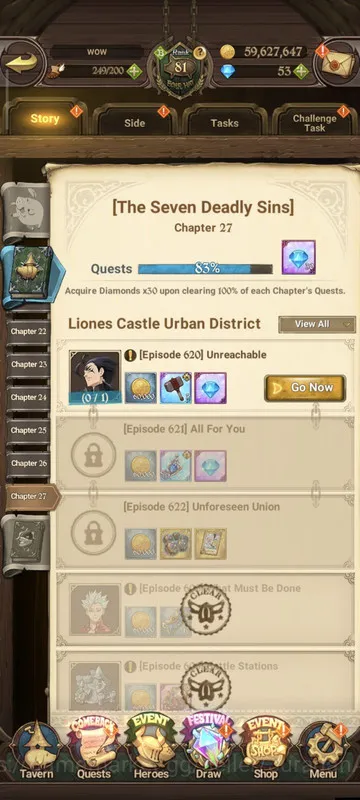 The Seven Deadly Sins: Grand Cross Accounts Midgame Global|4M CC|1LR + 9UR (LMeli, Mael, ElMel6/6, Lance, Esca3/6 5