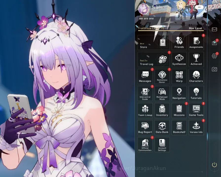 ASIA|TL 70| 12 Limit|Acheron,Castorice,The Herta,FireFly,Avent,JingYuan,Robin,Etc|MC Male|Amphoreus|Take Mail|Check SS(HSR4994) Honkai Star Rail Mid Game ASIA|TL 70| 12 Limit|Acheron,Castorice,The Herta,F image 1