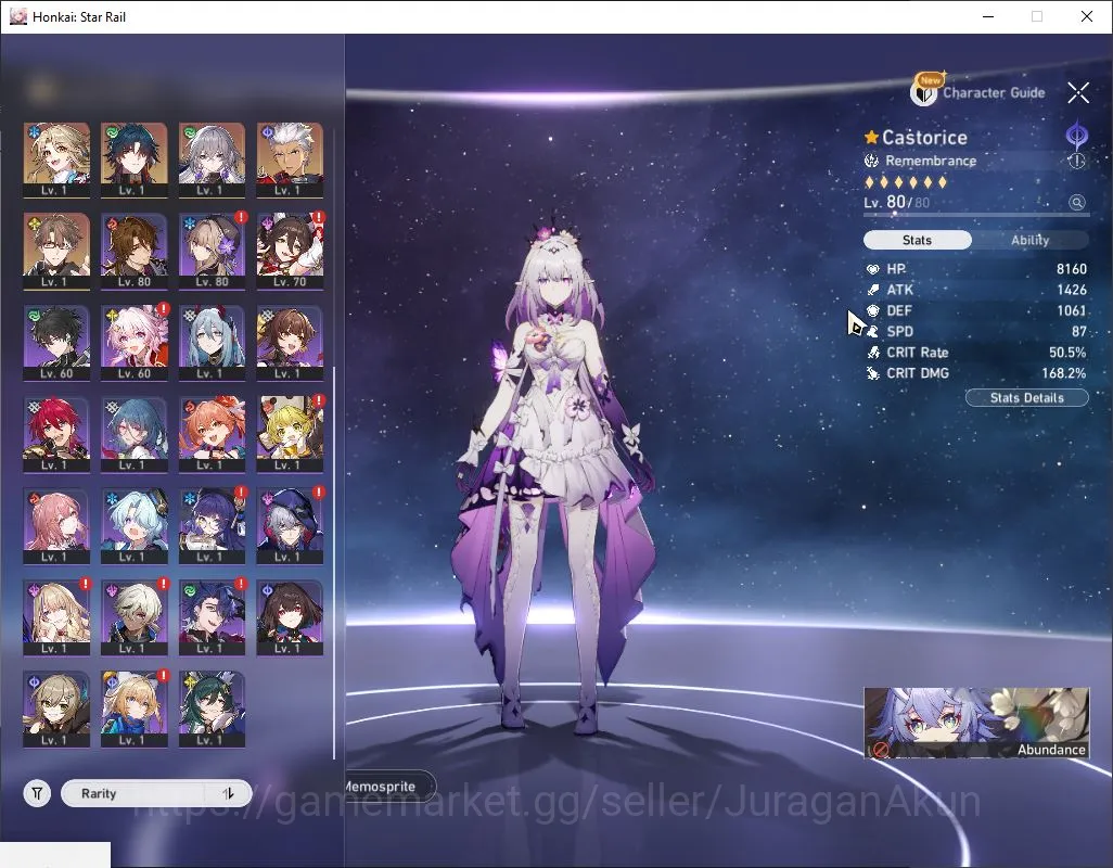 Honkai Star Rail Accounts Mid Game ASIA|TL 70| 12 Limit|Acheron,Castorice,The Herta,FireFly,Avent,JingYuan,Robin,Etc|MC 4