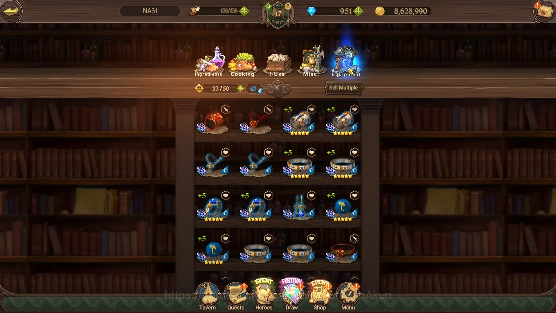 The Seven Deadly Sins: Grand Cross Accounts Global | Starter | 993K CC,Ch5 | 3 UR + 951 Gems | image 15