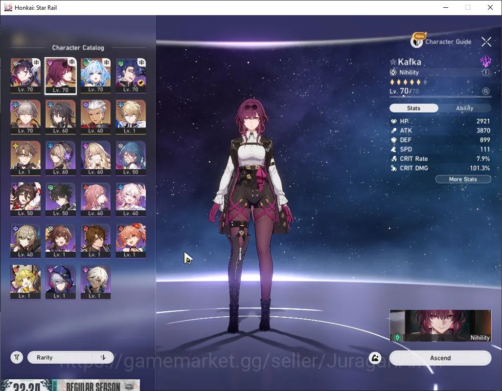 Honkai Star Rail Accounts ASIA|TL 60|5 Limited [Hysilens+Sign,Kafka,Cerydra, image 3