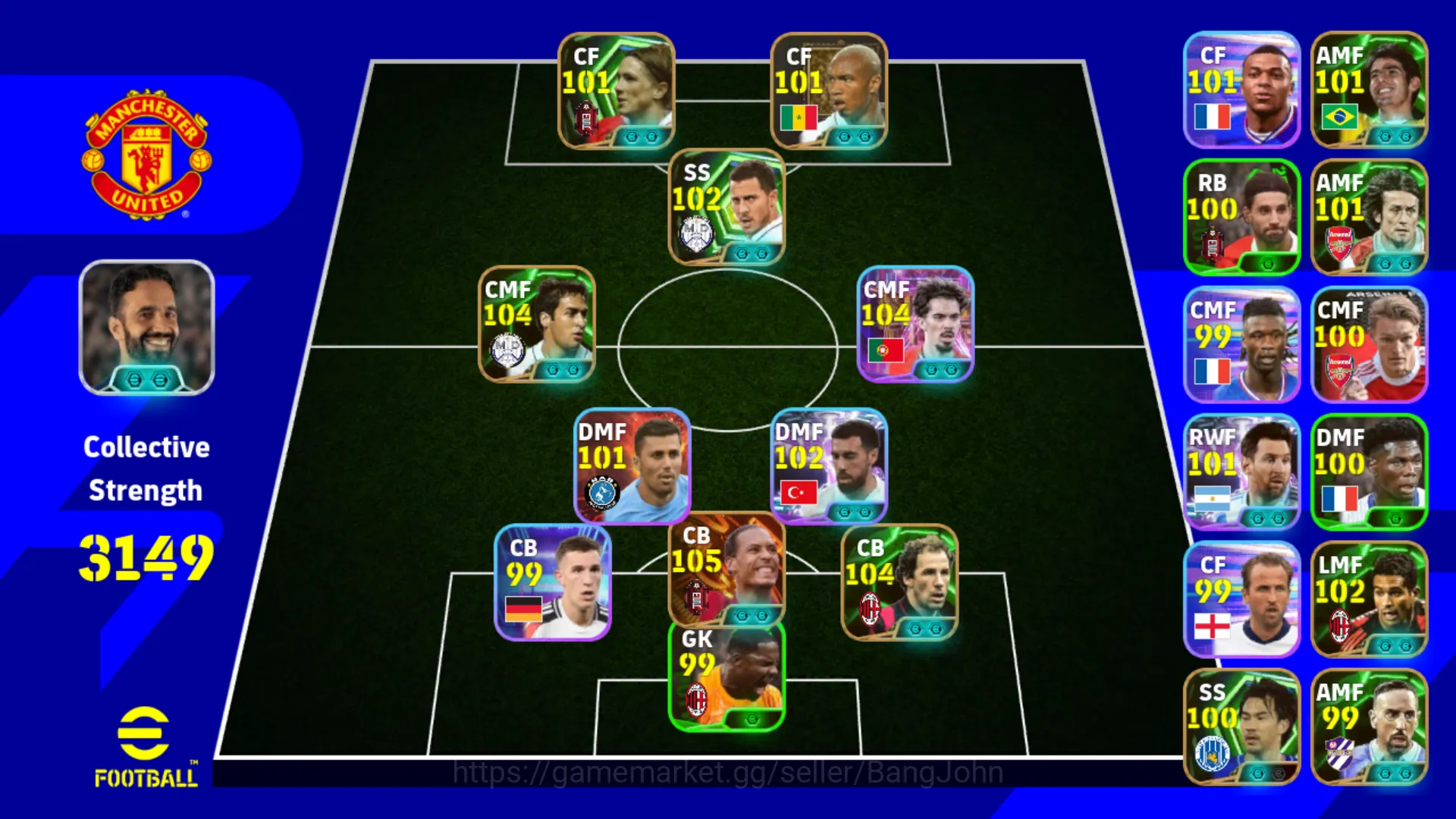 Power 3149 | Vergil Van Dijk Big Time | Vitinha Show Time | Shinji Okazaki Epic DB| EFB245B eFootball Others Power 3149 | Vergil Van Dijk Big Time | Vitinha Sh image 1