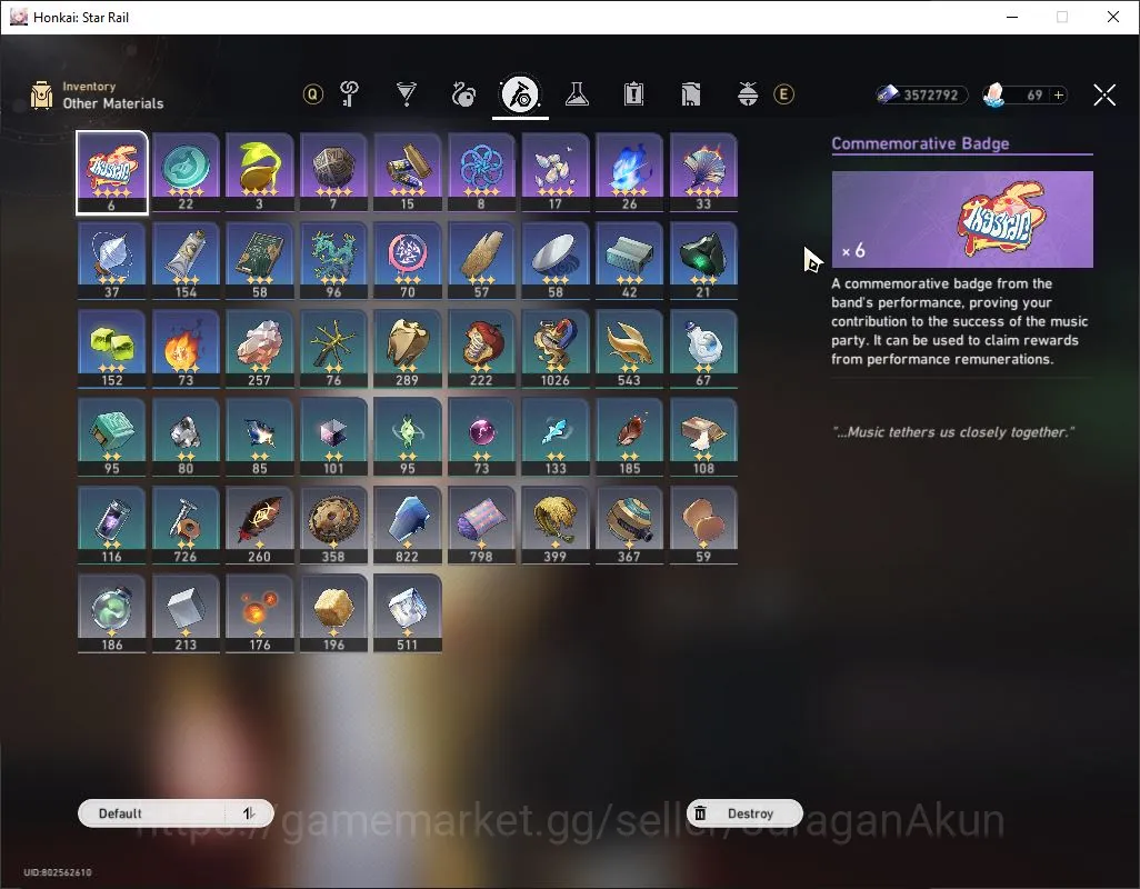 Honkai Star Rail Accounts Mid Game ASIA|TL 70|13 8