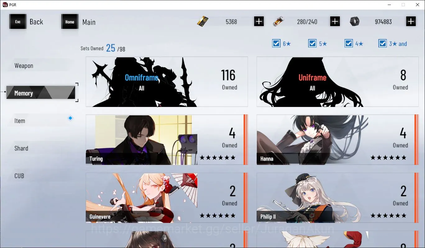 ASIA | SS Capriccio, S Feral, S Kaleido, S Hyperreal, S Laurel + 5300 Black Cards | Check SS (PGR719) Punishing: Gray Raven Accounts Starter ASIA | SS Capriccio, S Feral, S Kaleido, S Hyperreal, S Laurel + 5300 Black Cards