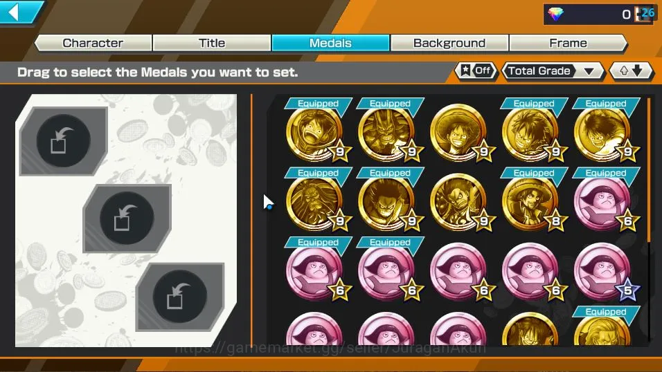 One Piece Bounty Rush Accounts Mid-Tier Global | 4 META EX | King Pirates Roger, Onigashima Kaido, DOK Oden, Okuchi-no 3