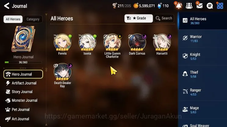 Epic Seven Accounts Starter Global Unverif|Best Starter|Low Progress|4 ML(Harsetti, DDRay, Dark Couvs, LQ 2