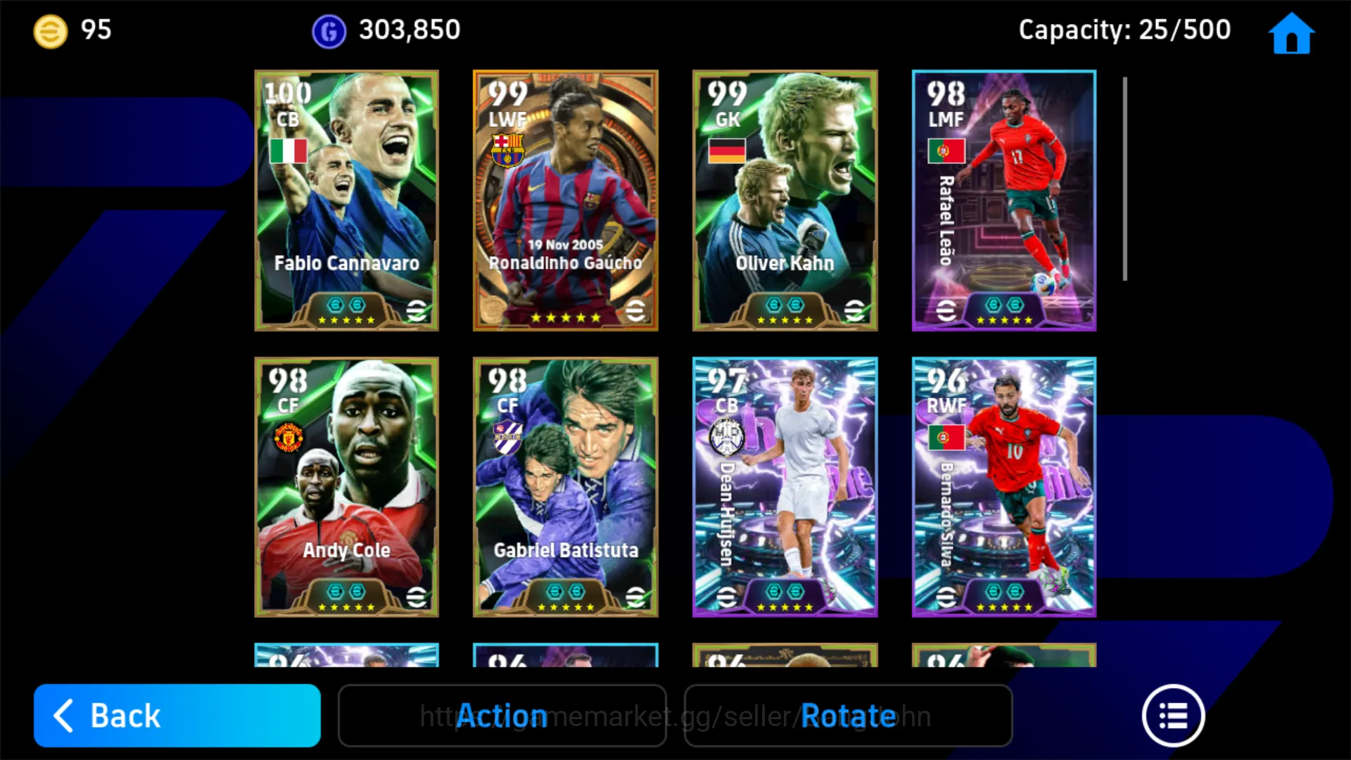 eFootball Accounts Power 3177 | Carnavaro Epic DB | Ronaldinho Big Ti image 2