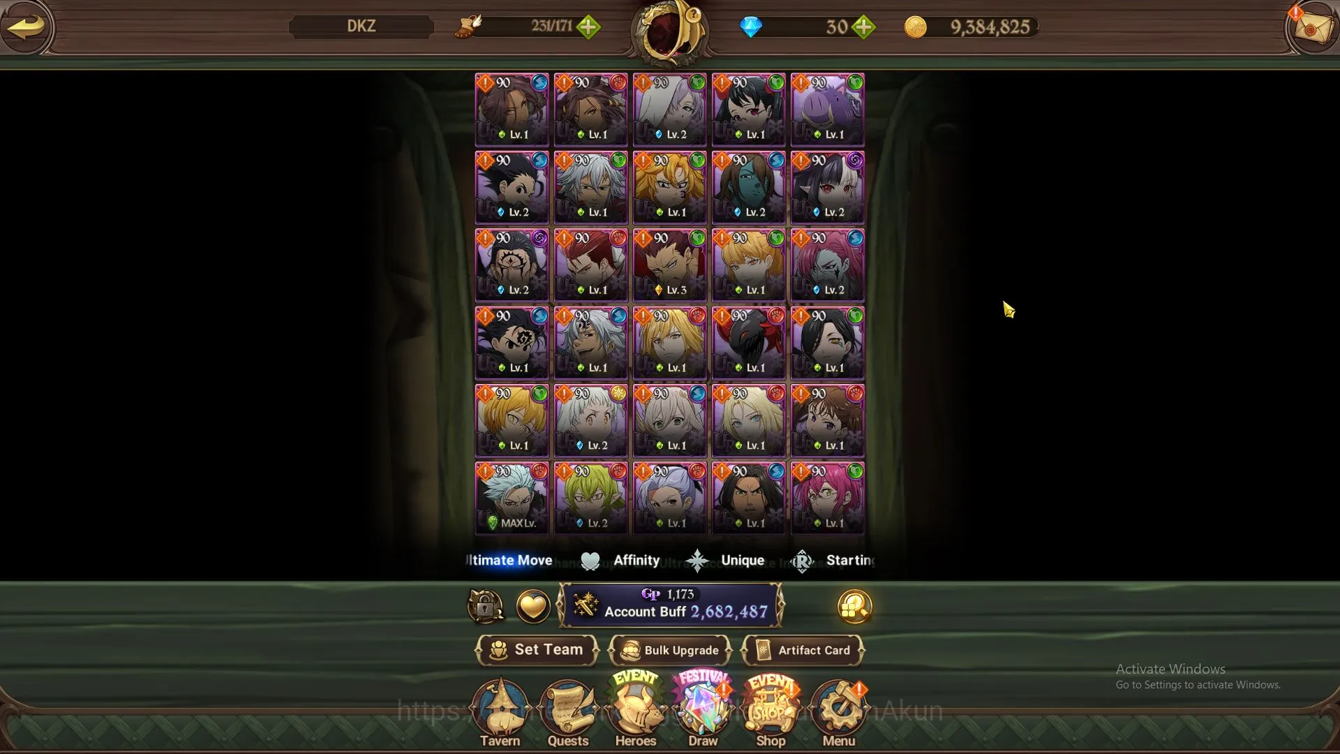The Seven Deadly Sins: Grand Cross Accounts Midgame Global|2,6M CC|2 LR+10 3