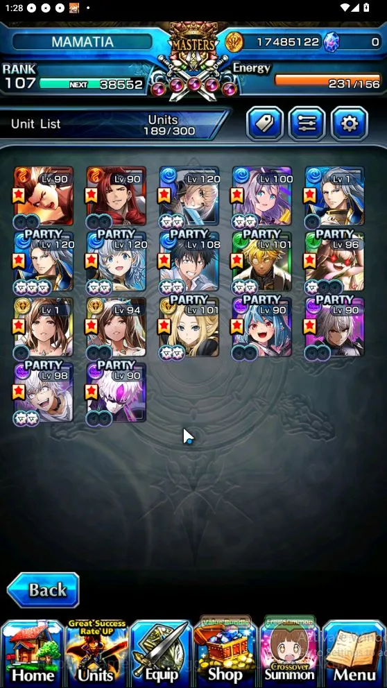 Grand Summoners Accounts Global|Rank 107|17 Ascend[RoyTW,ToumaTW,Accelerato image 2