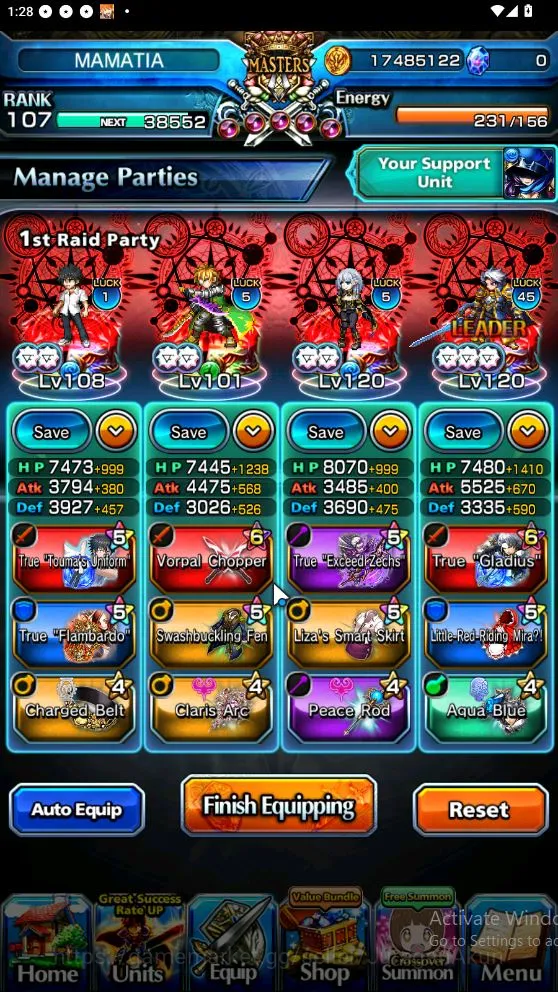 Grand Summoners Accounts Global|Rank 107|17 Ascend[RoyTW,ToumaTW,Accelerato image 3