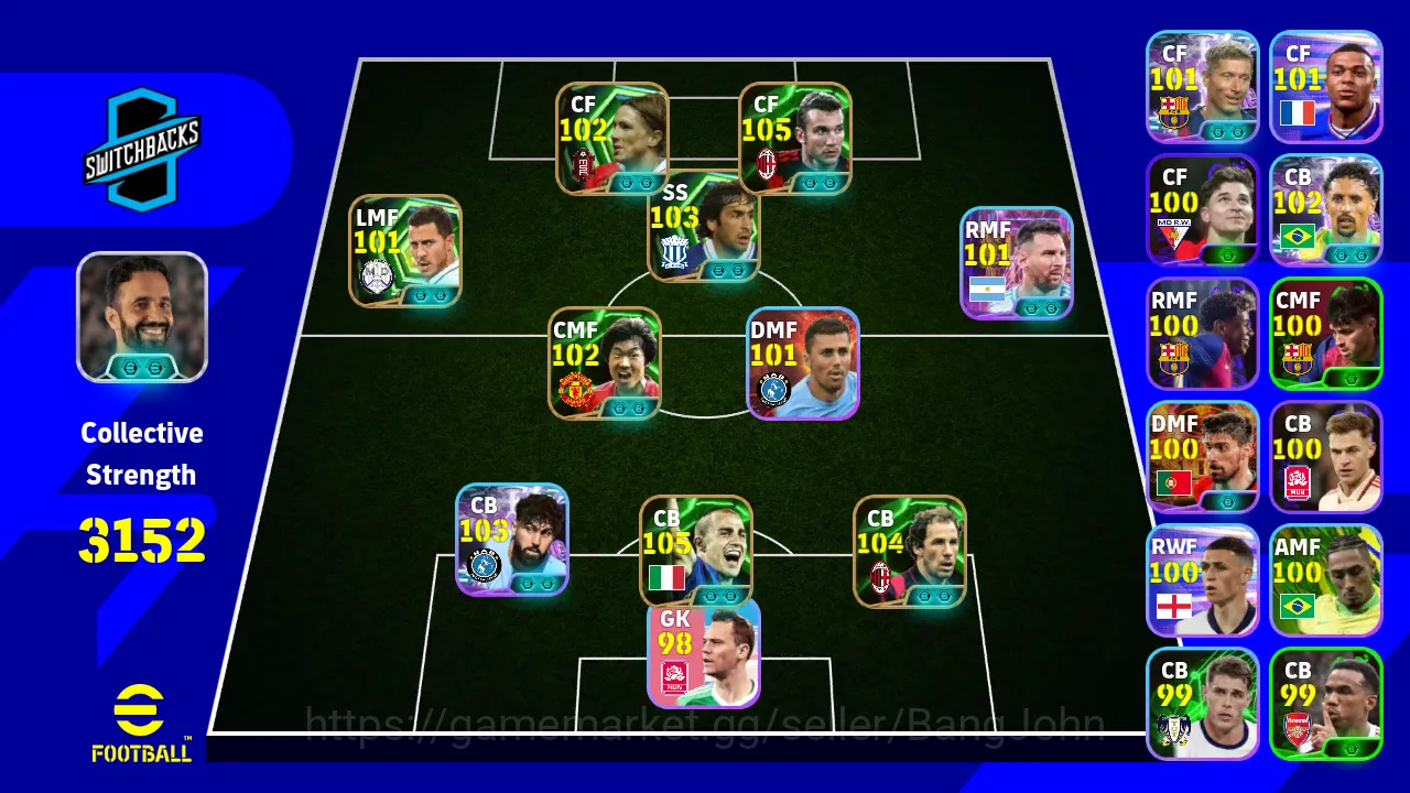 eFootball Accounts power 3152 | shevchenko epic db gvardiol showtime image 1