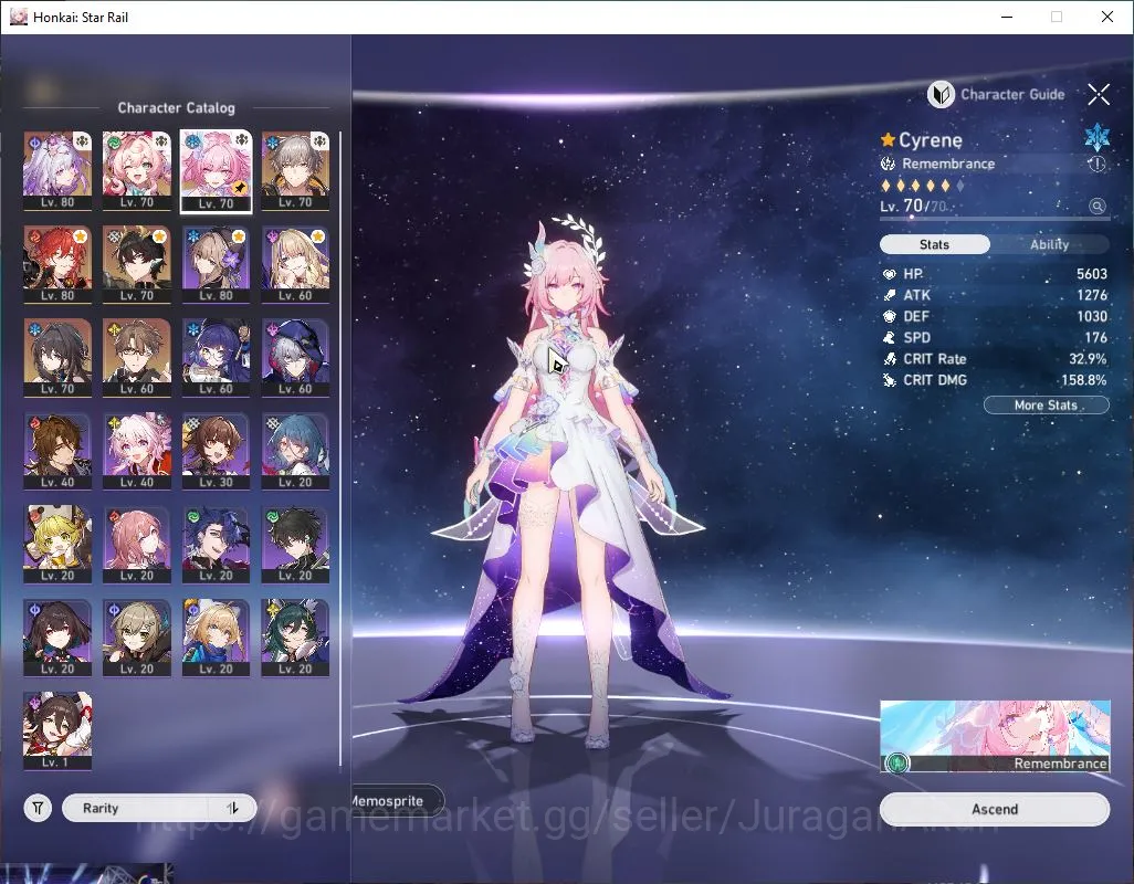 Honkai Star Rail Accounts Asia|Casto Team + Sign|TL 62|5 Limited |Ruan Mei,D image 2