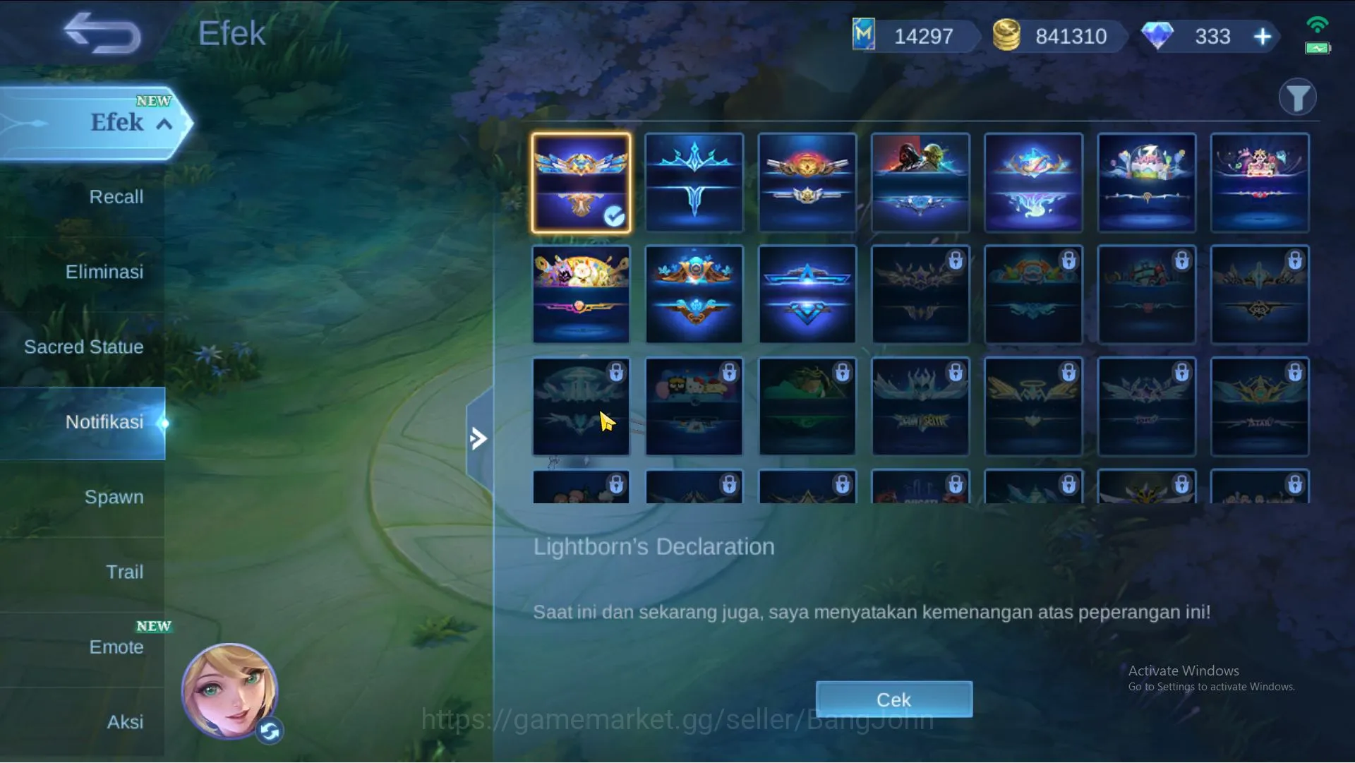 Mobile Legends: Bang Bang Accounts Hero 130 | skin 329 | Legend Gord, Clouds Kagura, image 11
