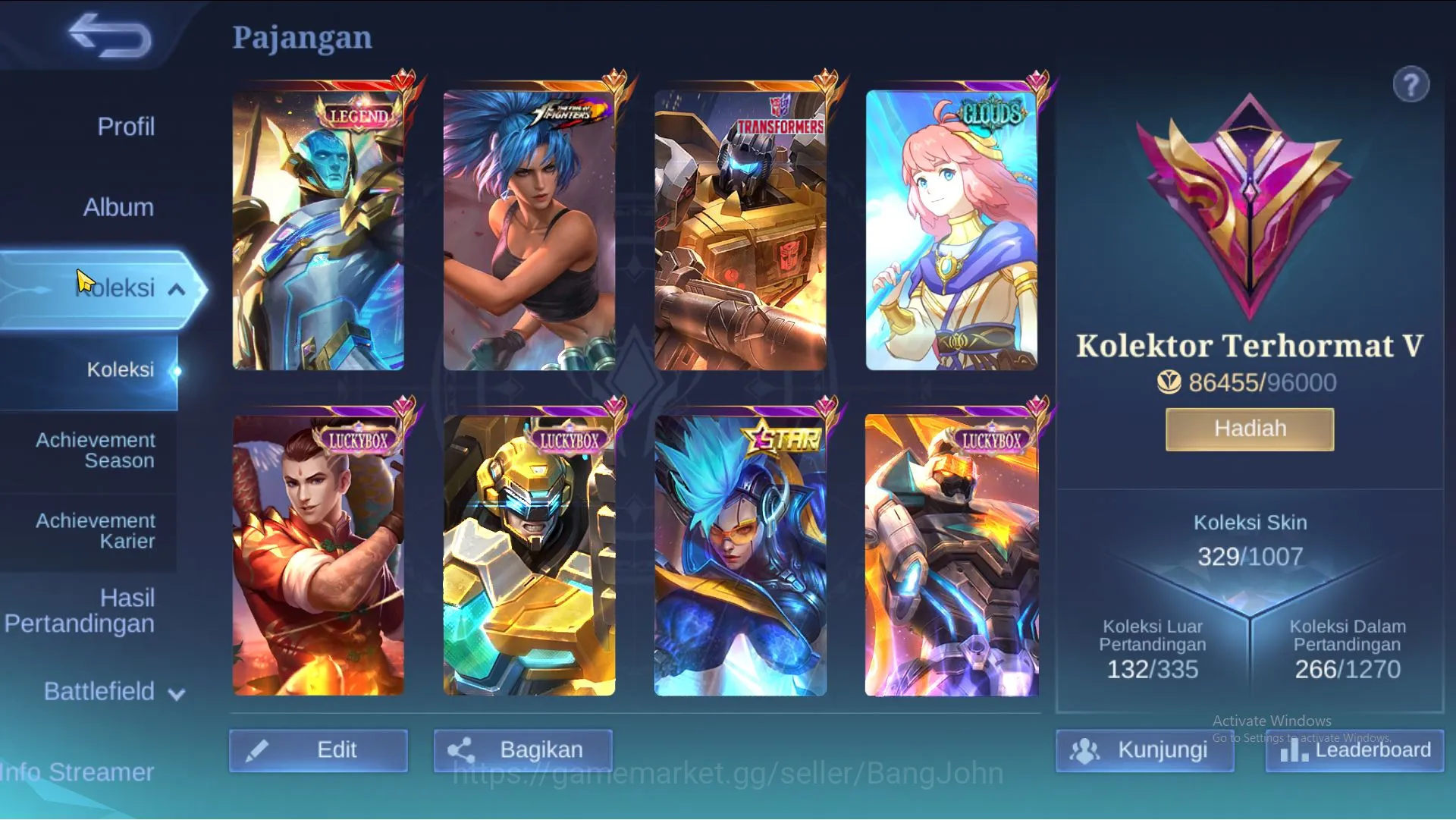 Mobile Legends: Bang Bang Accounts Hero 130 | skin 329 | Legend Gord, Clouds Kagura, image 2