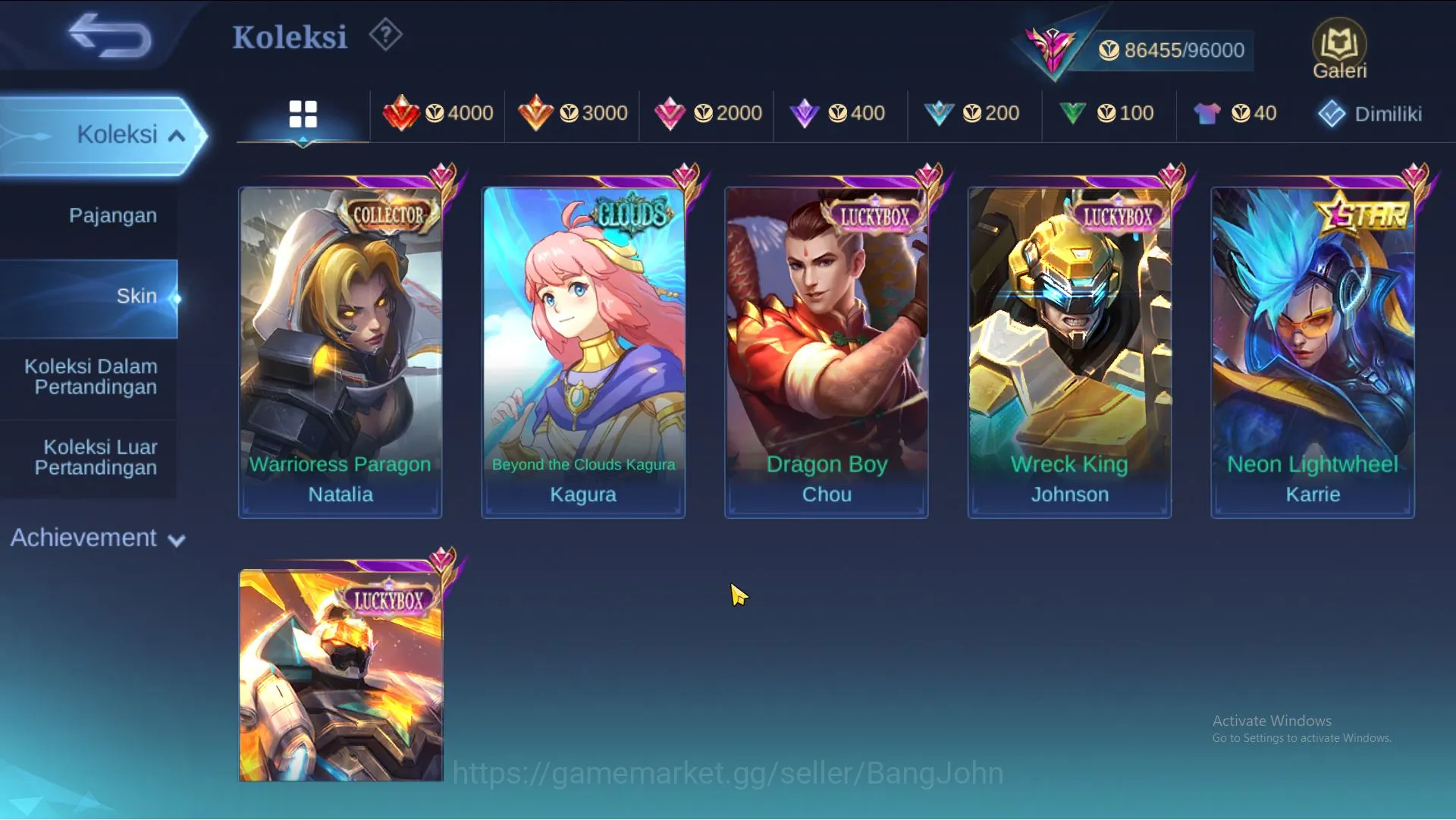 Mobile Legends: Bang Bang Accounts Hero 130 | skin 329 | Legend Gord, Clouds Kagura, image 6