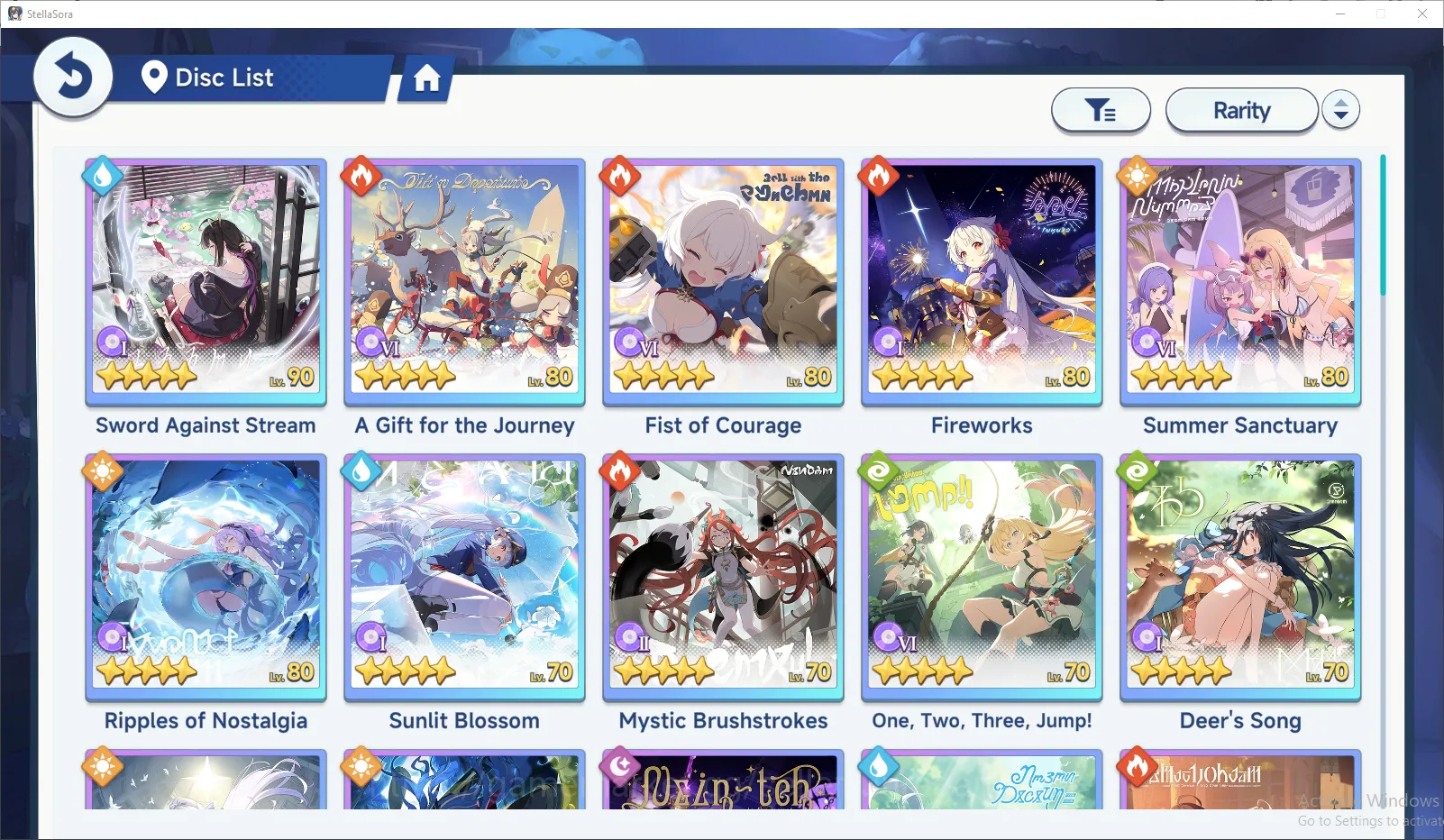 Stella Sora Accounts GLOBAL Lv40| 11k SDust| 9 SSR 4 Limit+Disc (Chitose,Fuyuka,Shia,Nazuka),GerieT3,FreesiaT1,etc|20SSR 4
