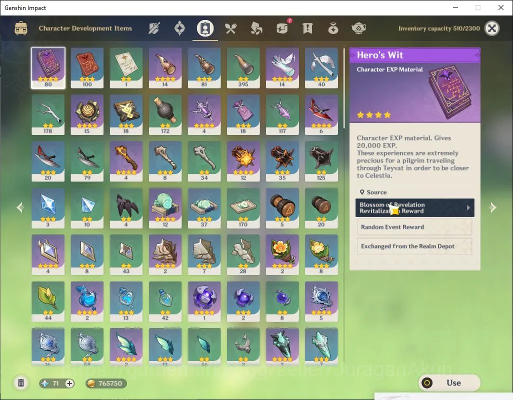 Genshin Impact Accounts ASIA|AR 52| 4 Limited+ 2[5* Weapon]|[Arlecino]+Sig image 7